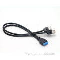90degree Angle PC Type-C USB3.0 to 20-pin Cable